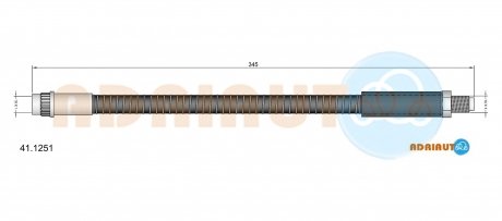 Тормозной шланг adriauto 41.1251 на Рено Cимбол