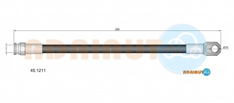 Шланг тормозной задний adriauto 45.1211