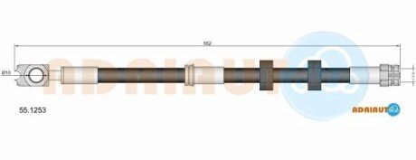 Гальмівний шланг adriauto 55.1253 на Шкода Фабия 1