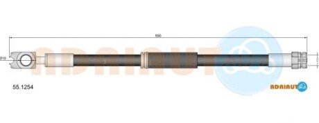 Гальмівний шланг adriauto 55.1254 на Фольксваген Гольф плюс