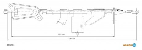 Трос гальмівний NISSAN X-Trail (T30) all LH03- adriauto ""2802401"