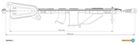 Трос гальмівний NISSAN X-Trail (T30) all RH03- adriauto 2802411