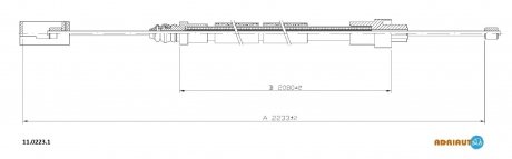 Трос ручного тормоза adriauto 11.0223.1