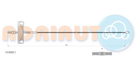 Трос ручного тормоза adriauto 13.0252.1