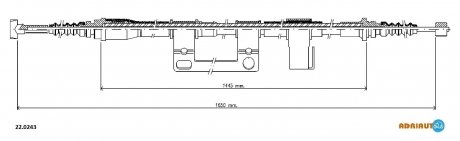 Трос ручного тормоза adriauto 220243