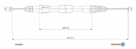 Трос ручного тормоза adriauto 41.0210.1 на Рено Лагуна 1