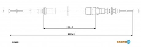 Трос стояночного тормоза adriauto 35.0228.1