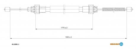Трос стояночного тормоза adriauto 41.0281.1