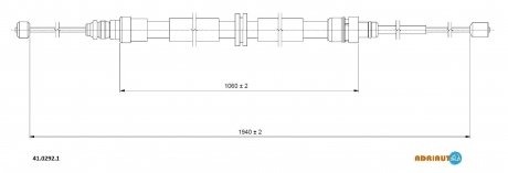 Трос стояночного тормоза adriauto 41.0292.1