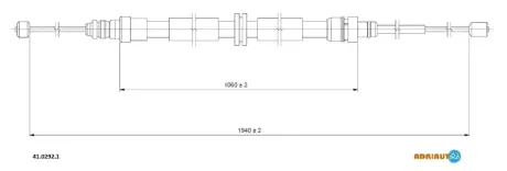 Трос стояночного тормоза Adriauto 41.0292.1
