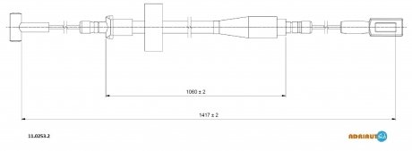Трос зупиночних гальм adriauto 11.0253.2