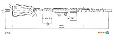 Трос зупиночних гальм adriauto 2802231