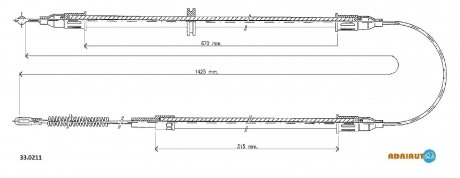 Трос зупиночних гальм adriauto 33.0211