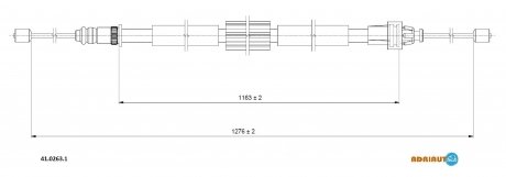 Трос зупиночних гальм adriauto 4102631