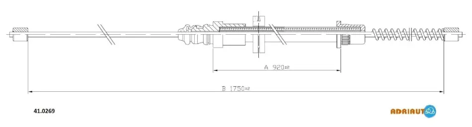 Трос зупиночних гальм adriauto 410269