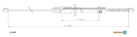 Трос зупиночних гальм adriauto 410269