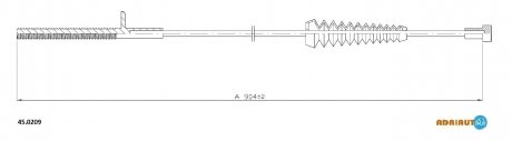 Трос зупиночних гальм adriauto 45.0209 на Сеат Ибица