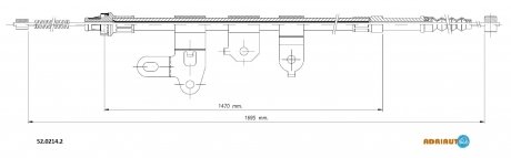 Трос зупиночних гальм adriauto 5202142 на Тойота Королла е120