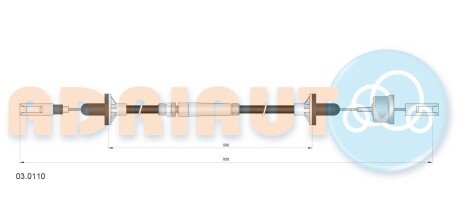 Трос зчеплення adriauto 03.0110 на Ауди 90