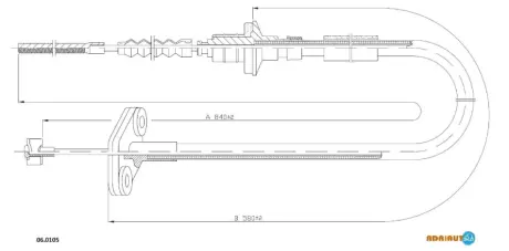 Тросик сцепления adriauto 060105 Chevrolet