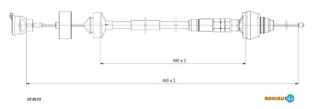 Трос зчеплення adriauto 070172
