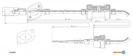 Трос зчеплення adriauto 11.0108.1 на Фиат Пунто