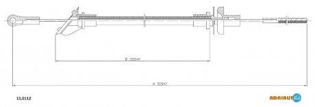 Трос зчеплення adriauto 110112 на Фиат Панда