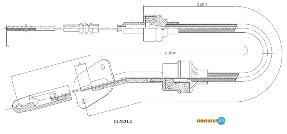Тросик сцепления adriauto 1101211