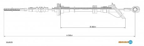 Трос зчеплення adriauto 11.0172 на Фиат Панда