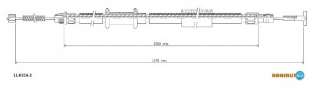 Трос зчеплення adriauto 11.0216.1 на Фиат Мареа уикенд
