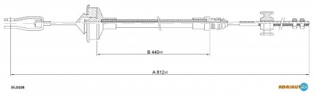 Тросик сцепления adriauto 35.0108