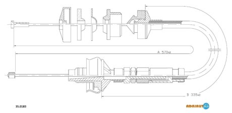 Тросик сцепления adriauto 350183