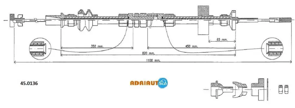 Тросик сцепления adriauto 450136