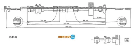 Тросик сцепления adriauto 450136