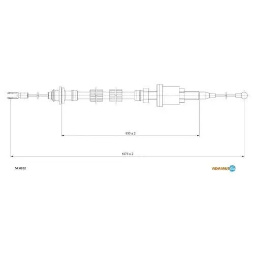 Тросик сцепления adriauto 570102