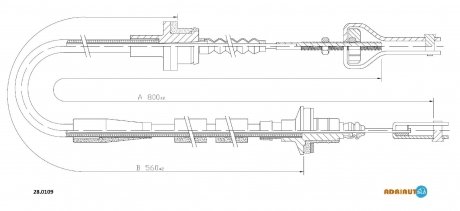 Трос зчеплення adriauto 28.0109