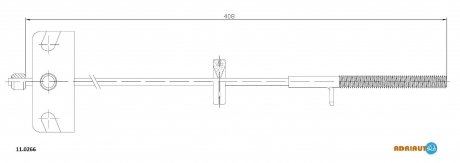 Тросик стояночного тормоза adriauto 11.0266 на Фиат Tempra