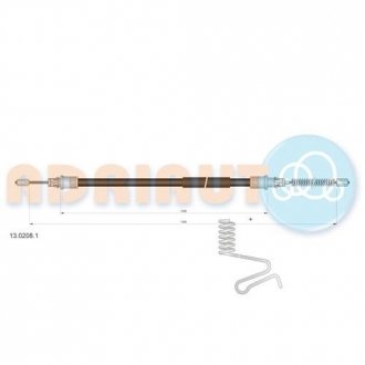 Тросик стояночного тормоза adriauto 13.0208.1