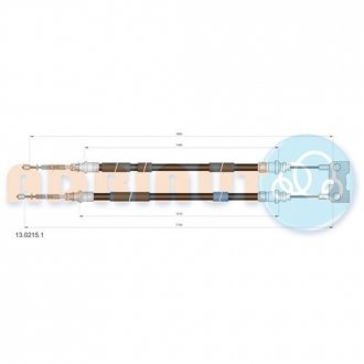 Тросик стояночного тормоза adriauto 13.0215.1