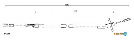 Тросик стояночного тормоза adriauto 27.0284