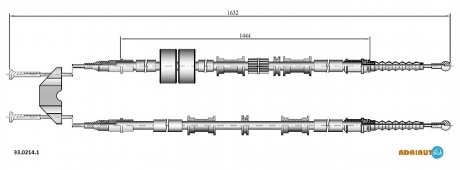 Тросик стояночного тормоза adriauto 33.0214.1