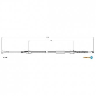 Тросик стояночного тормоза adriauto 33.0289