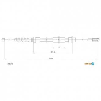 Тросик стояночного тормоза adriauto 35.0214.1