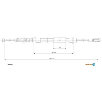 Тросик стояночного тормоза adriauto 35.0214.1