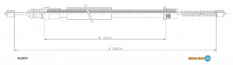 Тросик стояночного тормоза adriauto 41.0237 на Рено 25