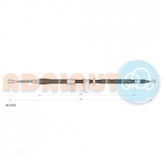Тросик тормоза прав Lanos adriauto 06.0202