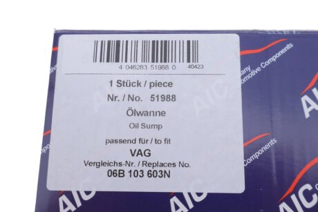 Масляний пiддон з отвором для датчика рiвня оливи aic 51988