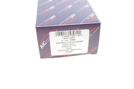 Резистор вентилятора Premium Quality, OEM quality aic 57989