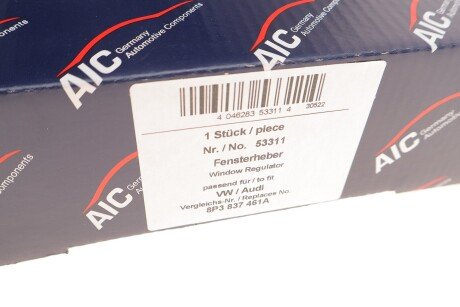 Склопiдйомник переднiй, лiвий aic 53311