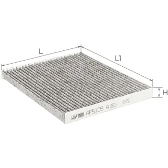 Угольный фильтр салона ALPHA AF5109a
